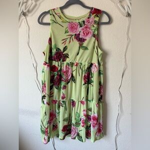 AFRM | NWOT Lime Green Floral Cutout Sleeveless Dress